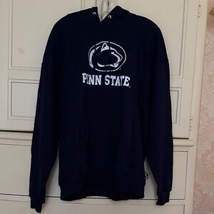 Penn State Navy and White Hoodie with Large Front Pocket Size XL